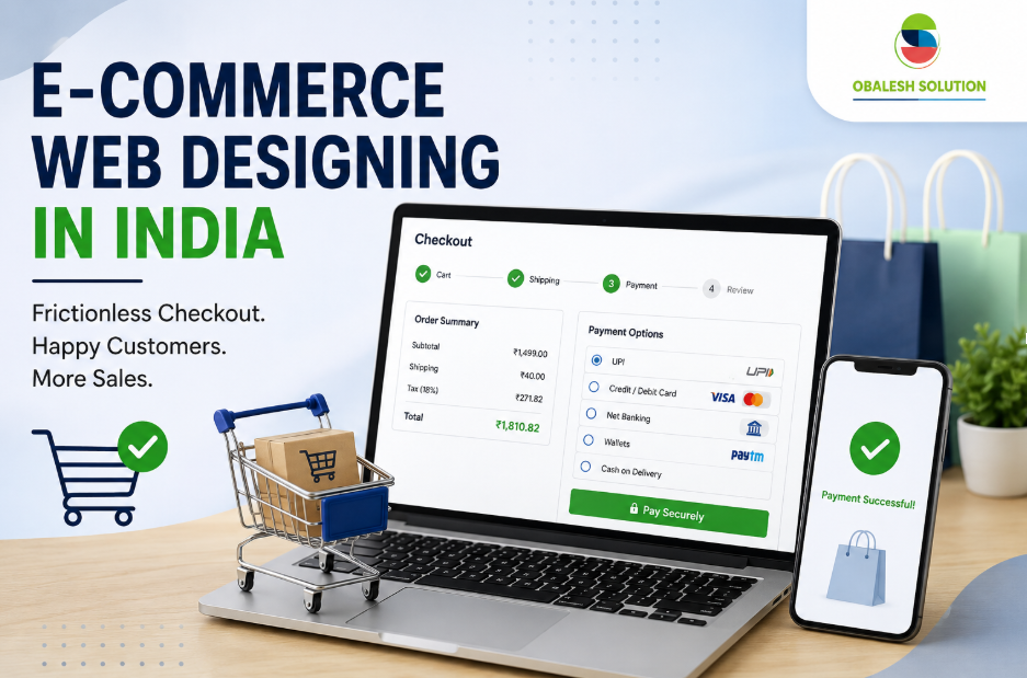 E-commerce Web Designing in India: Creating Frictionless Checkout Frameworks that Stop Cart Abandonment